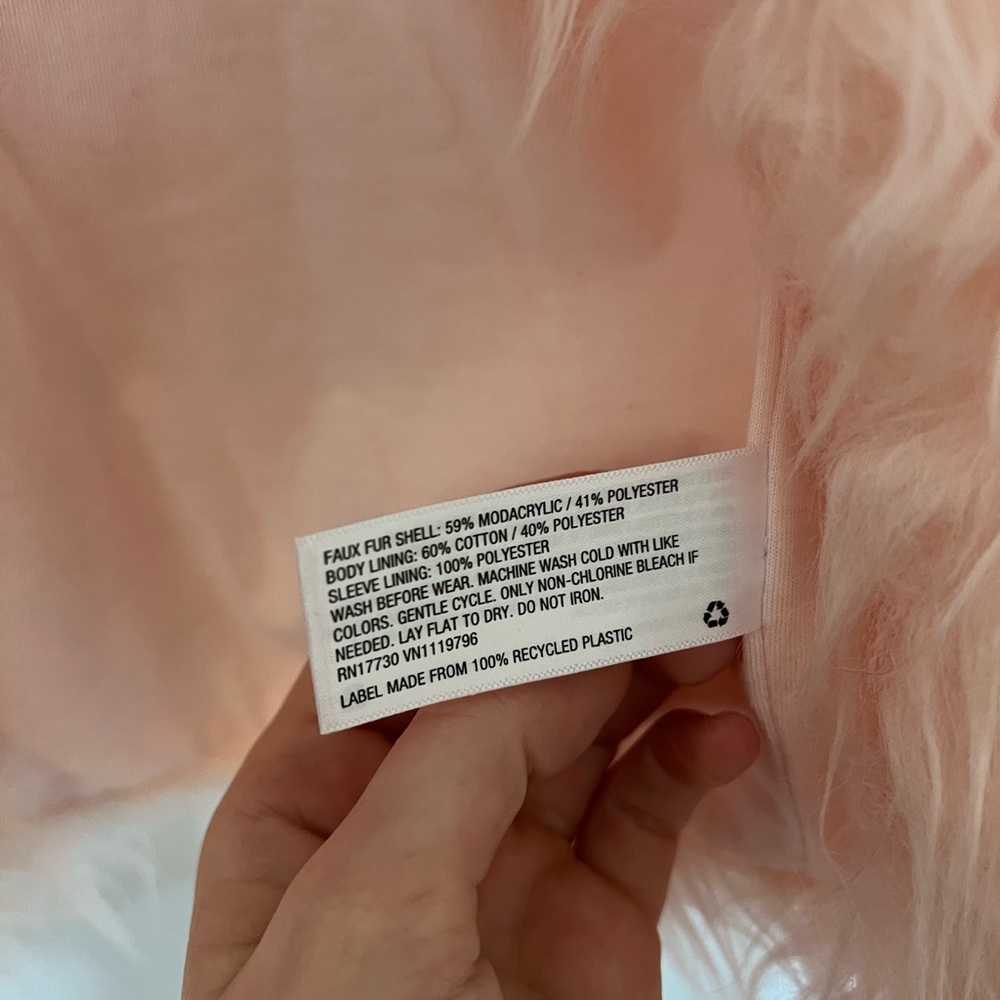 Cat & Jack Girls Faux Fur Jacket - Picture 3 of 4